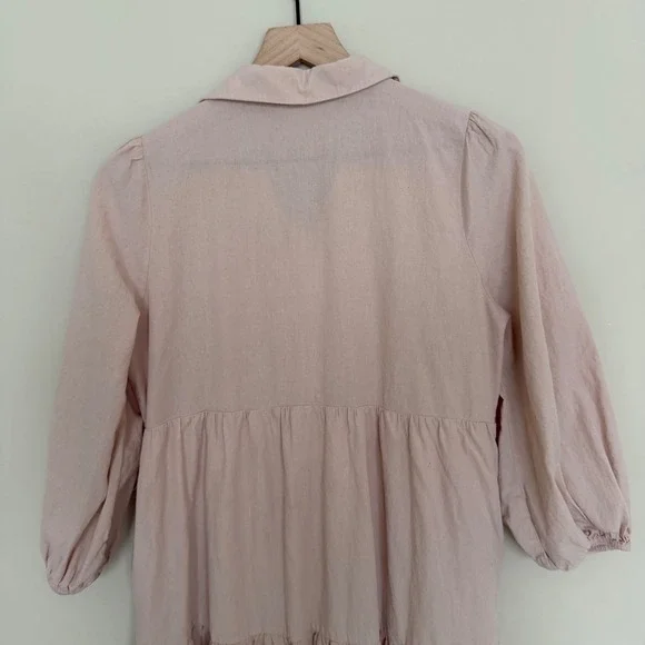 Pomander Place Tuckernuck Mabel Cotton Tiered Maxi Dress in Sandstone M Pockets - Picture 8 of 12